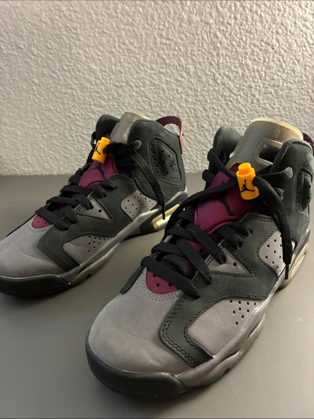 Jordan Kids' Retro 6 Sneakers in Grey, Black and Burgundy